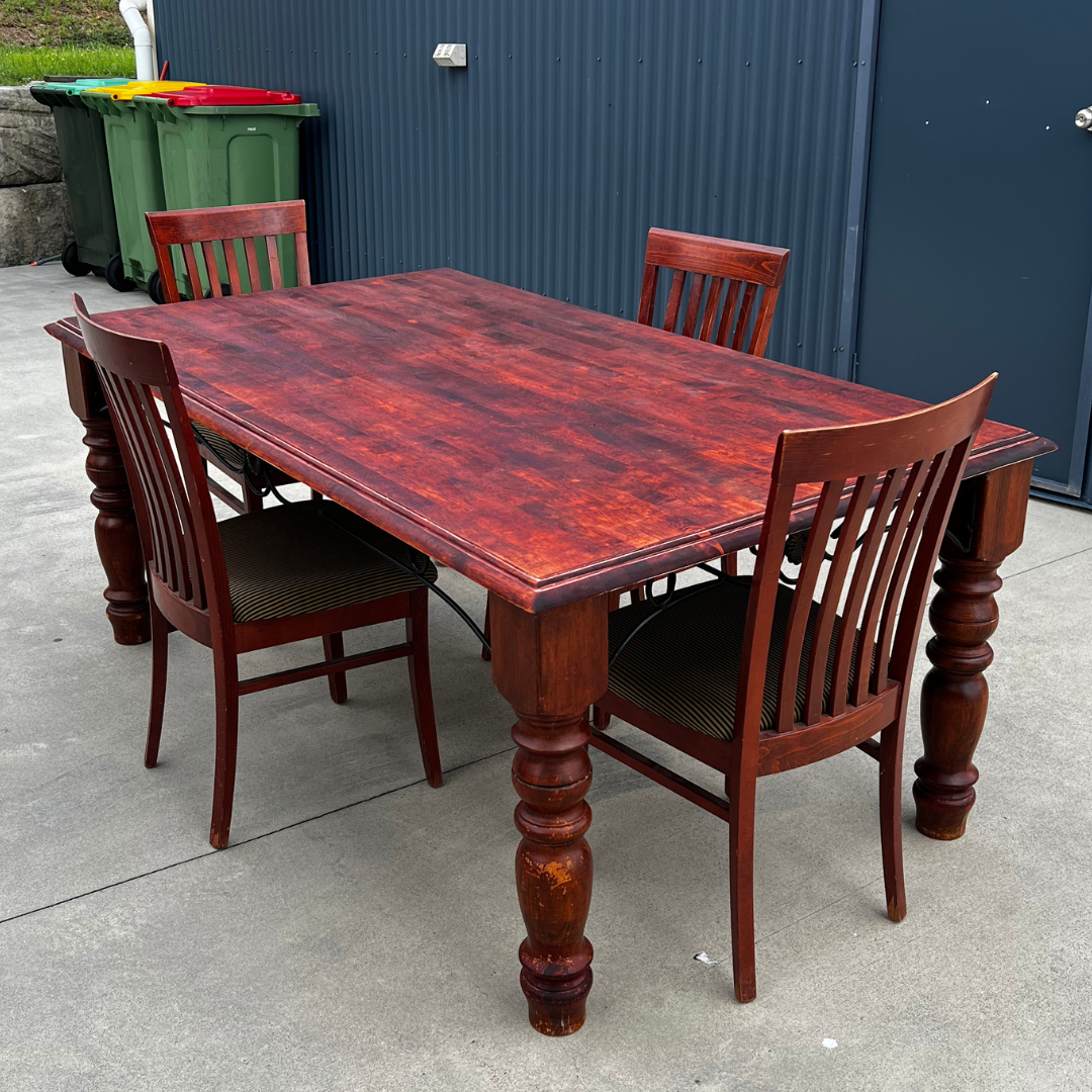 Solid Wood Dining Table (Seats 4)
