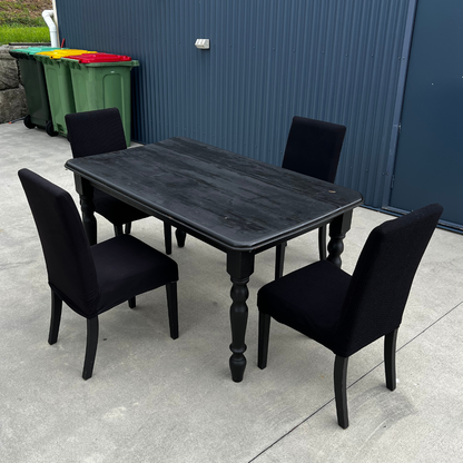 Black Dining Set (Seats 4)