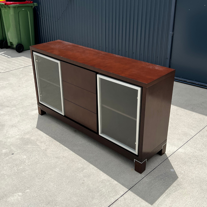 Modern Wood Glass Sideboard