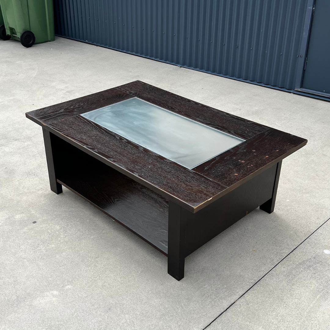 Modern Glass-Top Coffee Table