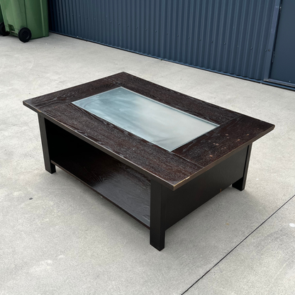 Modern Glass-Top Coffee Table