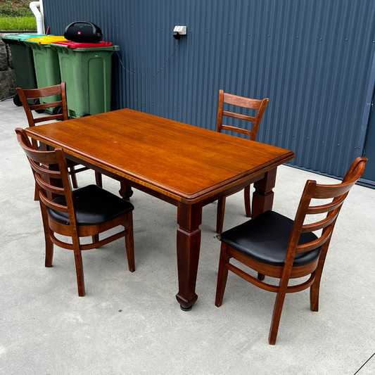 Solid Wood Dining Set (Seats 4)