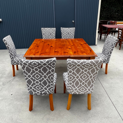 Solid Wood Dining Set (Seats 6)