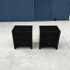 2 x Black Bedside Drawers thumbnail 2