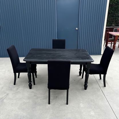 Black Dining Set (Seats 4)