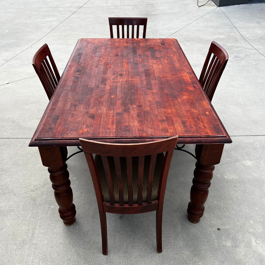 Solid Wood Dining Table (Seats 4)