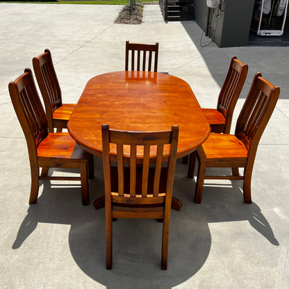 Solid Wood Dining Table (Seats 6)
