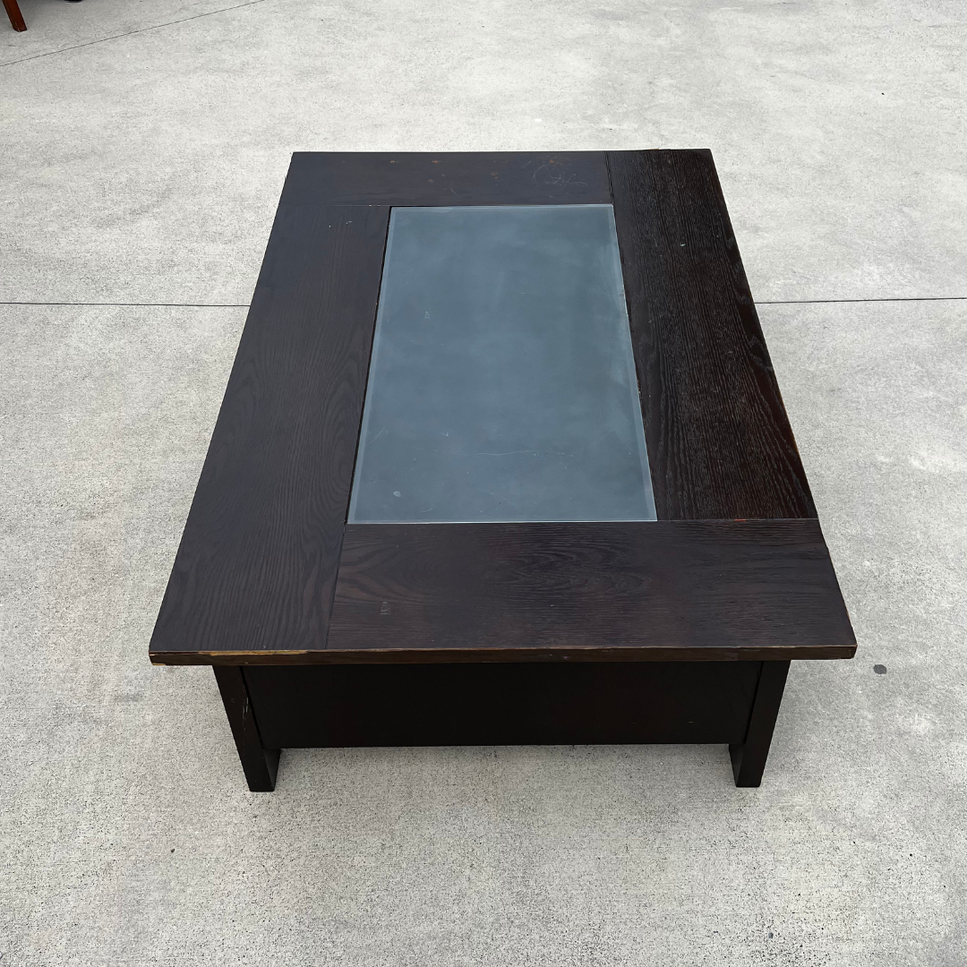Modern Glass-Top Coffee Table