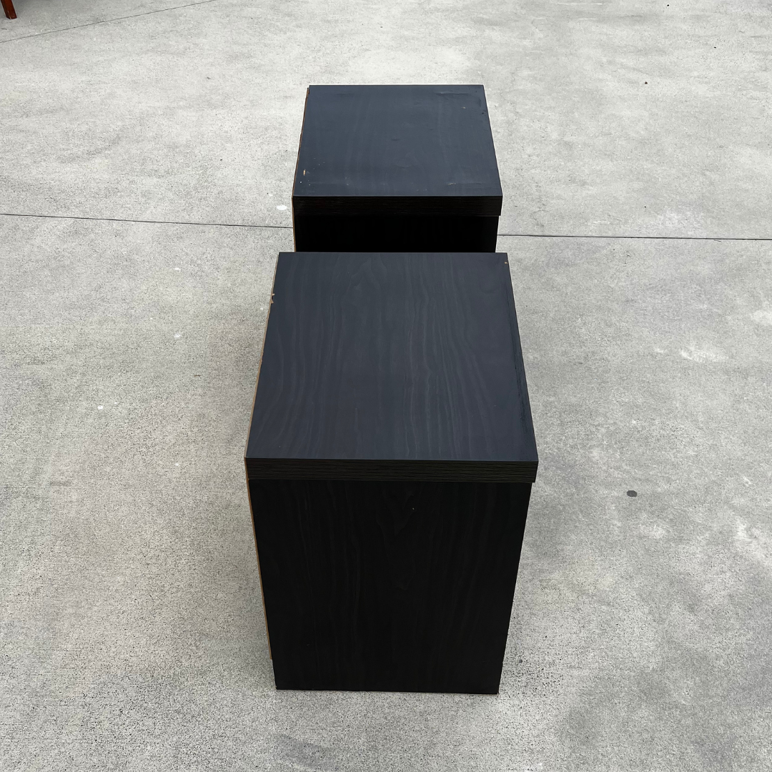 2 x Black Bedside Drawers gallery image 3