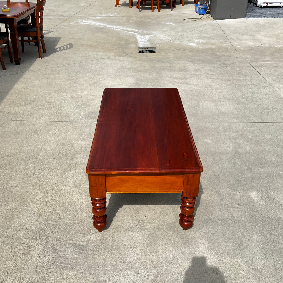 Solid Wood Coffee Table with Drawers