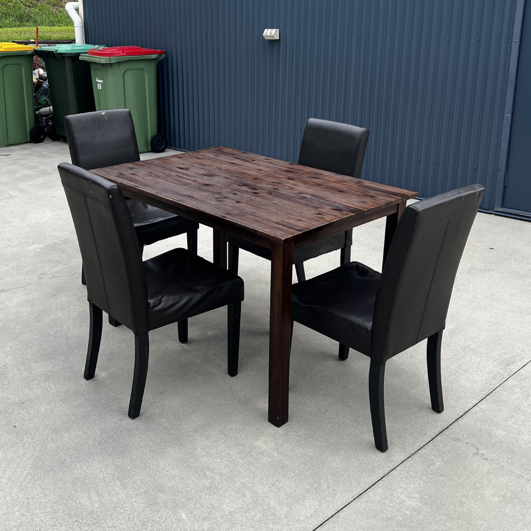 Dark Wood Dining Table gallery image 1