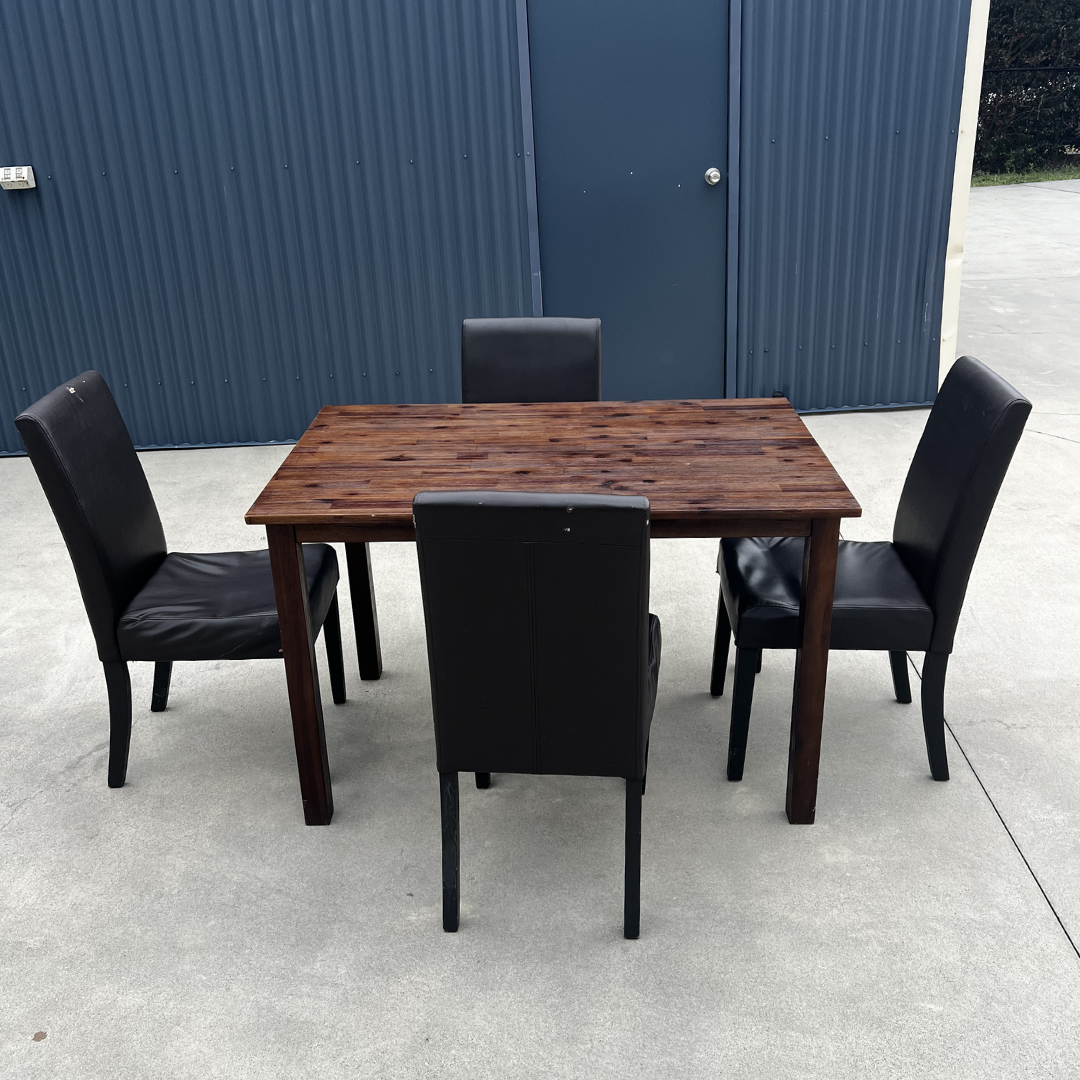 Dark Wood Dining Table gallery image 2