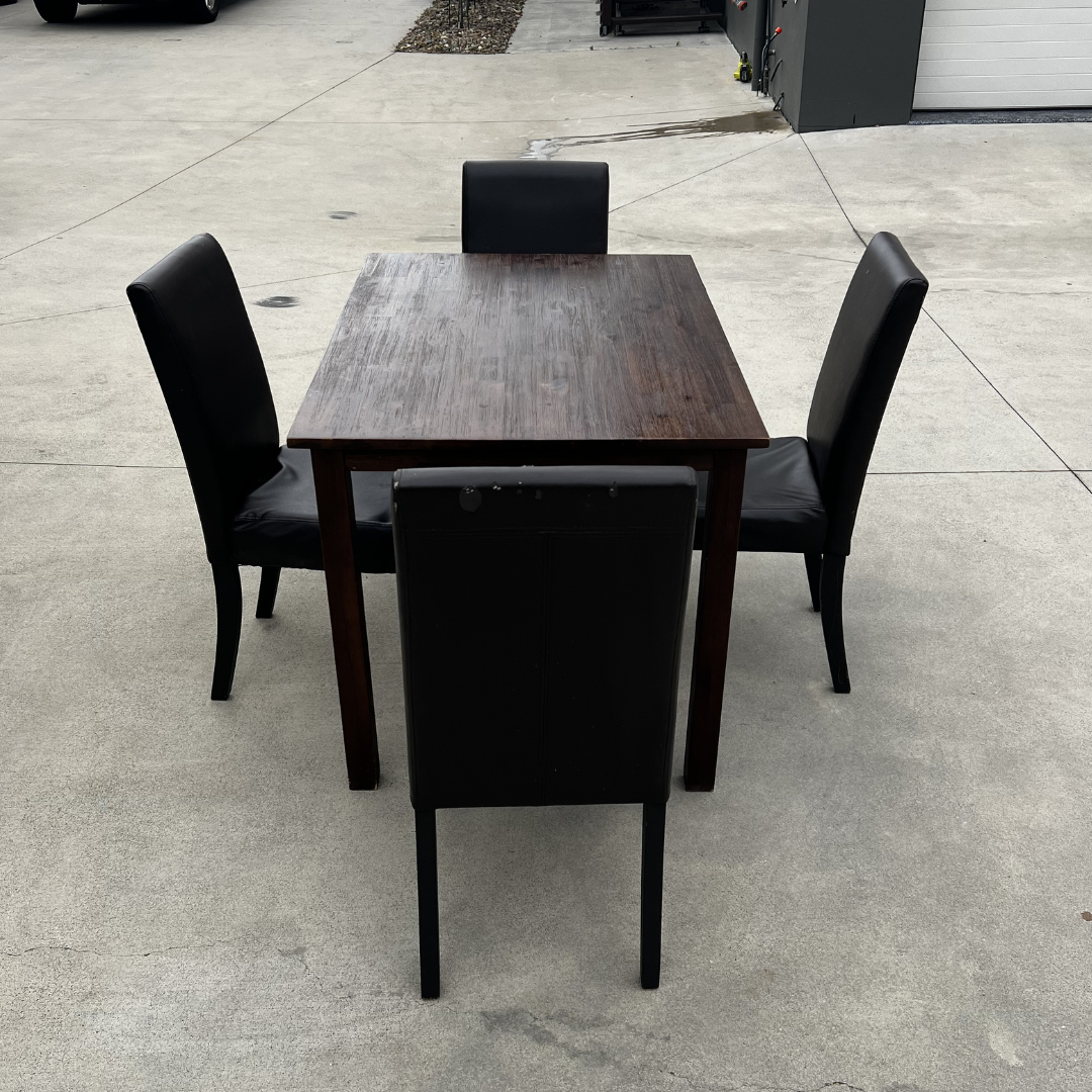Dark Wood Dining Table gallery image 3