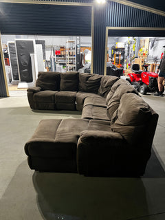Brown Reclining Corner Sofa thumbnail 2