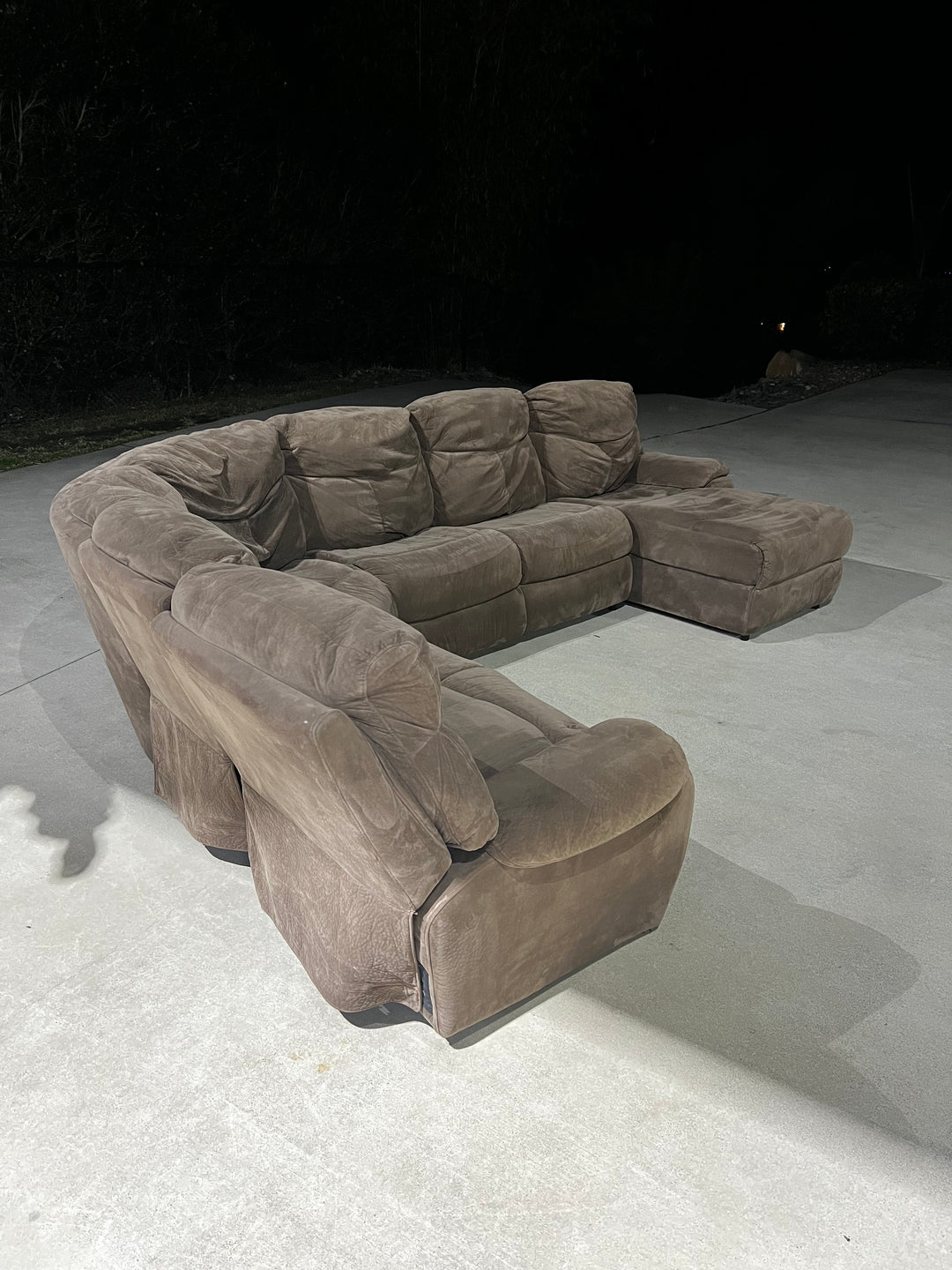 Brown Reclining Corner Sofa gallery image 3