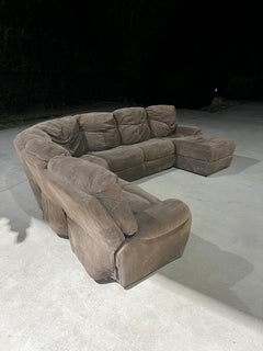 Brown Reclining Corner Sofa thumbnail 3